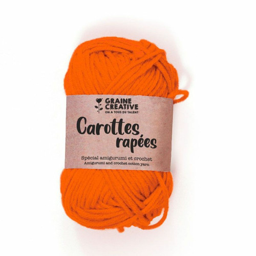 Graines Creatives - Fil de coton spécial crochet et amigurumi 55 m - orange Graines Creatives - Graines Creatives