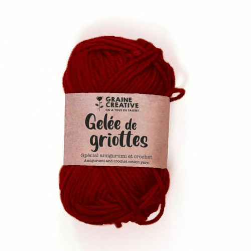 Graines Creatives - Fil de coton spécial crochet et amigurumi 55 m - rouge bordeaux Graines Creatives  - Ours en peluche