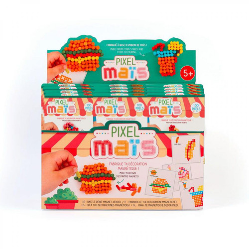 Graines Creatives - Coffret DIY magnets Junk Food en pixel maïs - Puzzles Enfants