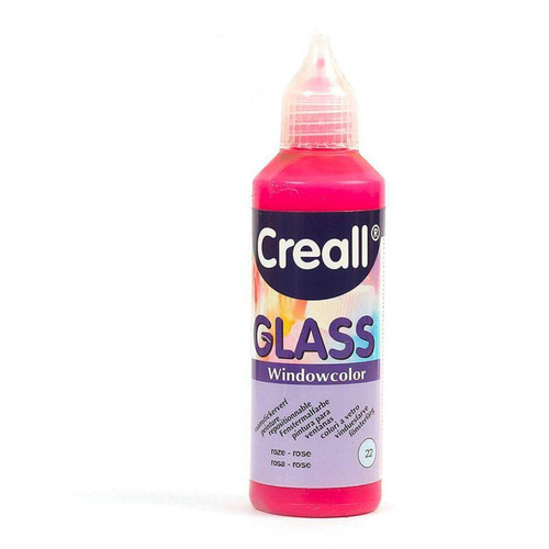 Graines Creatives - Peinture repositionnable pour vitres Creall Glass 80 ml - rose fluo Graines Creatives - Graines Creatives