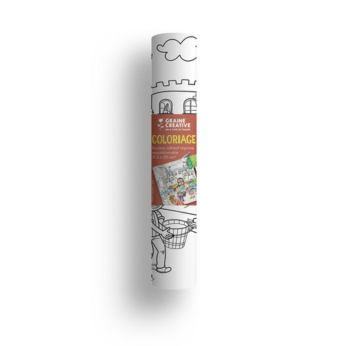 Graines Creatives - Rouleau adhésif à colorier repositionnable - 355 cm Graines Creatives - Jeux & Jouets de 5 à 7 ans Jeux & Jouets