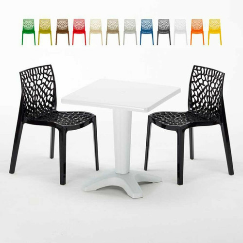 Chaises Grand Soleil Table et 2 chaises colorées polypropylen