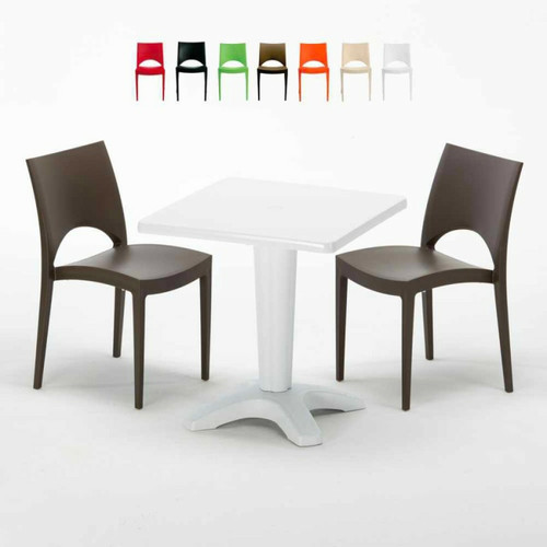 Grand Soleil - Table et 2 chaises colorées polypropylen Grand Soleil  - Grand Soleil
