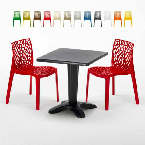 Grand Soleil - Table et 2 chaises colorées polypropylen Grand Soleil  - Grand Soleil