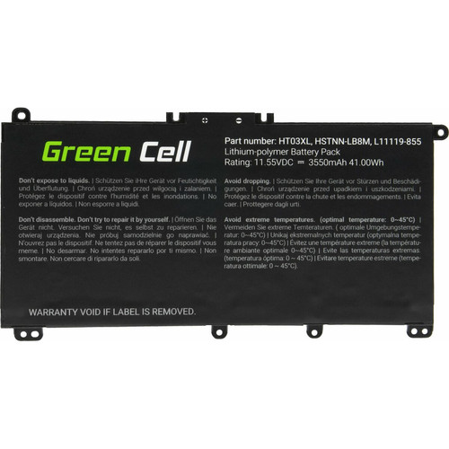 Green Green Cell HT03XL Batterie HP (HP163)