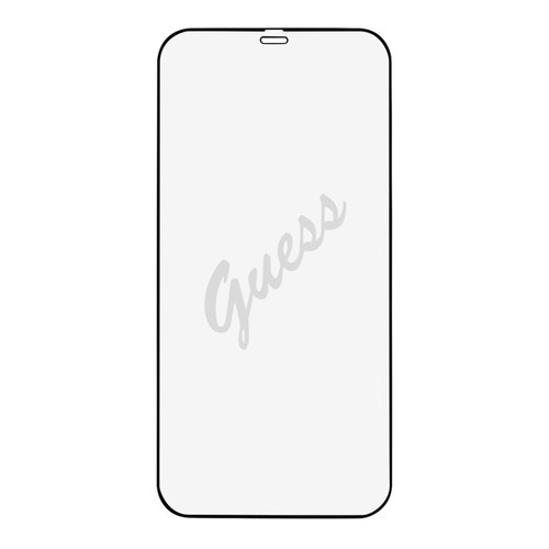Guess Maroquinerie - Verre trempé iPhone 12 Pro Max 9H Résistant avec Logo Guess Contour Noir Guess Maroquinerie  - Guess Maroquinerie