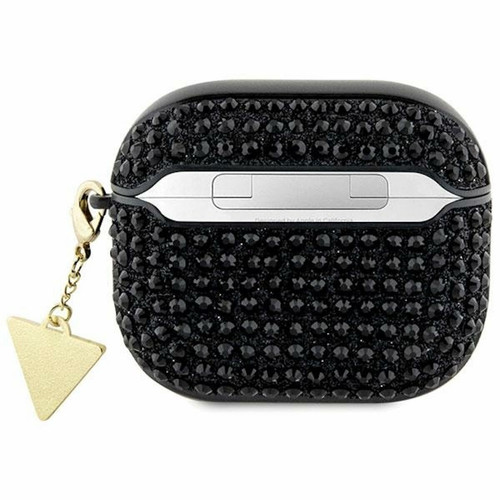 Guess Maroquinerie Guess GUA3HDGTPK Coque pour AirPods 3 Noir Strass Triangle Charm