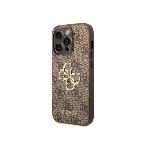 Guess Maroquinerie - Guess Coque pour Apple iPhone 15 Pro Max PU 4G Big Marron Guess Maroquinerie - Accessoire Smartphone Guess Maroquinerie