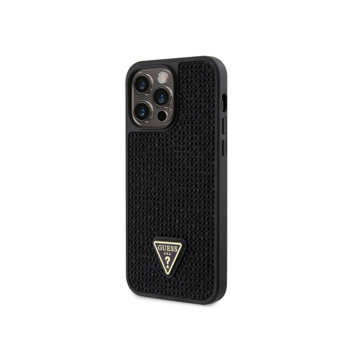Guess Maroquinerie - Guess Coque pour Apple iPhone 15 Pro Max Triangle Diamond Noir Guess Maroquinerie  - Coque, étui smartphone Guess Maroquinerie