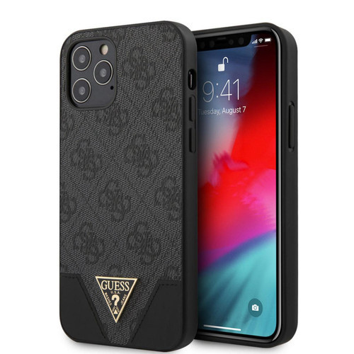 Guess Maroquinerie - Coque Guess pour iPhone 12 / 12 Pro - Triangle - Coque, étui smartphone Guess Maroquinerie