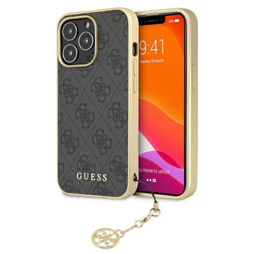 Guess Maroquinerie - Guess 4G Charms Collection - Coque pour iPhone 13 Pro Max (Gris) Guess Maroquinerie  - Guess Maroquinerie