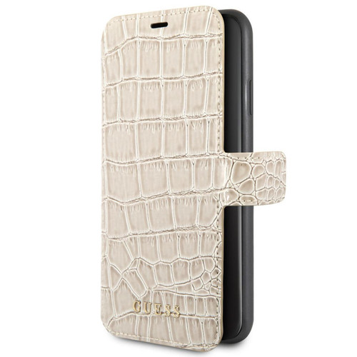 Guess Maroquinerie - Guess Etui pour iPhone X Xs - Guess Beige Guess Maroquinerie  - Guess Maroquinerie