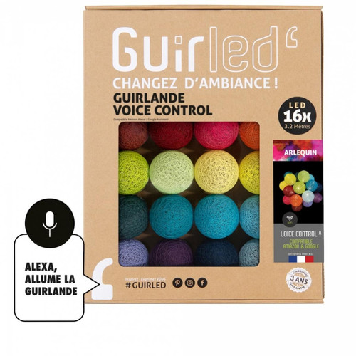 Guirled - Guirlande boule lumineuse 16 LED Voice Control  - Arlequin Guirled - Guirlandes lumineuses
