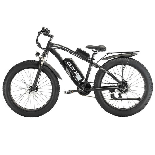 Gunai - MX02S Vélo électrique Pneus 26" Fat Bike 1000W 17Ah 45 KM/h VTT Electrique Noir - Notre sélection Papa Sportif