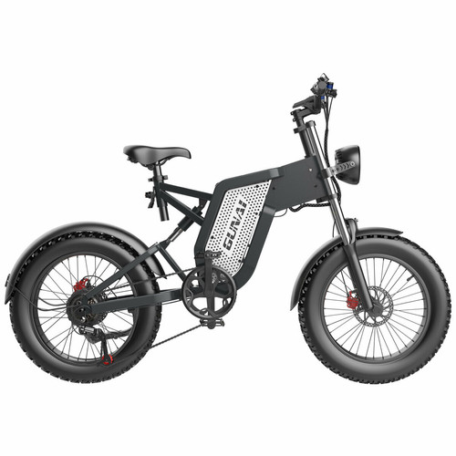 Vélo électrique Gunai Vélo électrique MX25 50KM/H Roue 20 pouces Puissance 1000W 25Ah Noir