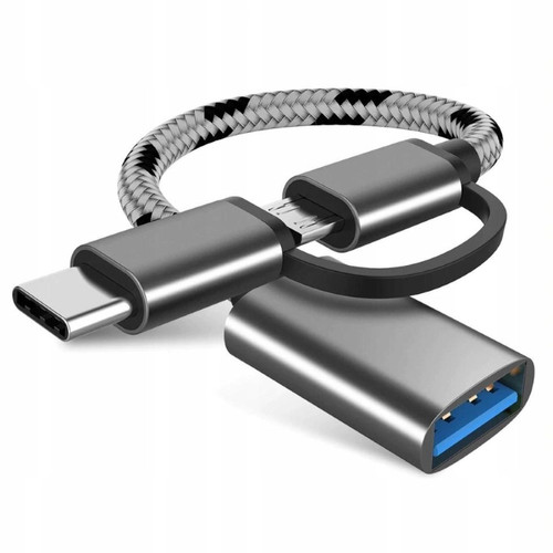 GUPBOO - Adaptateur 2 en 1 OTG USB vers USB-C + Micro Adaptateur,JL1847 GUPBOO  - Cable micro usb otg