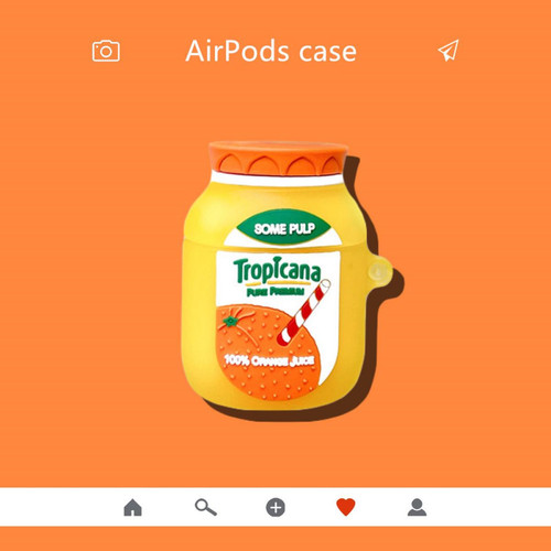 GUPBOO - Airpods Coque Housse Étui Protecteur Compatible pour AirPods 3-bouteille de jus d'orange GUPBOO  - Accessoires et consommables
