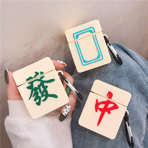 GUPBOO - Airpods Coque Housse Étui Protecteur Compatible pour AirPods 3-Silicone mahjong fortune de style chinois GUPBOO  - Accessoire Smartphone