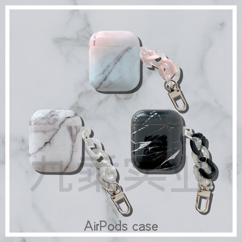 GUPBOO - Airpods Coque Housse Étui Protecteur Compatible pour AirPods Pro-chaîne suspendue à motif de marbre simple pour femme GUPBOO  - Accessoire Smartphone