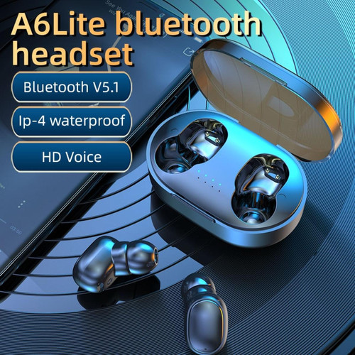 GUPBOO - Casque Bluetooth A6Lite TWS avec micro GUPBOO  - Ecouteurs intra-auriculaires