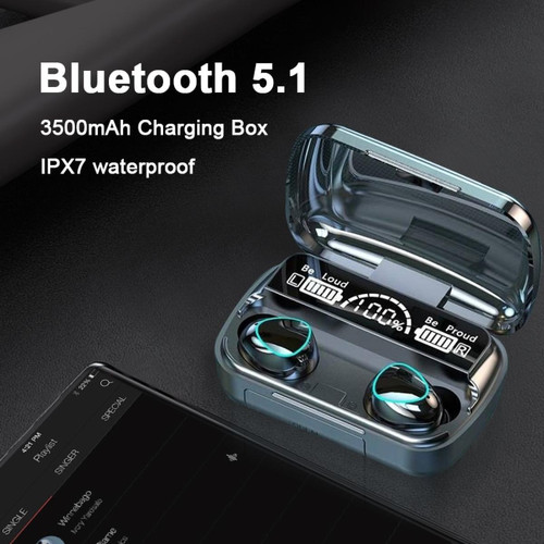 GUPBOO - Écouteurs stéréo Bluetooth TWS 2022 avec étui de charge 5,1 mAh - XGF