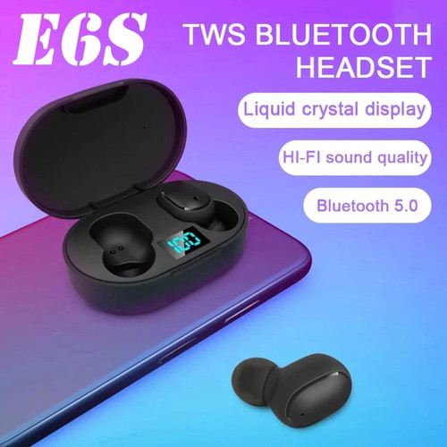 GUPBOO - E6S TWS véritables écouteurs sans fil intra-auriculaires sport écouteurs mains libres casque Fone De Ouvido 5.0 Bluetooth téléphone casque GUPBOO  - Ecouteurs Intra-auriculaires Ecouteurs intra-auriculaires