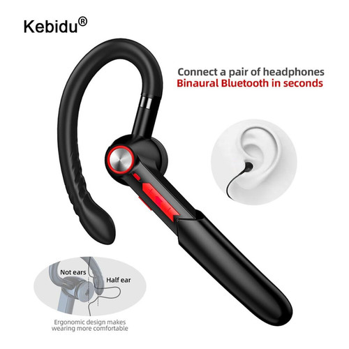 GUPBOO - Kebidu Business Bluetooth Headset 5.0 Support Button + Touch Control Noise Cancelling Headphones Stereo Headphones GUPBOO  - XGF
