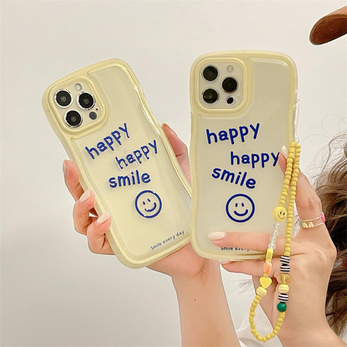 GUPBOO - Étui pour iPhone11 Chaîne de cas de téléphone simple smiley anglais graffiti GUPBOO  - XGF