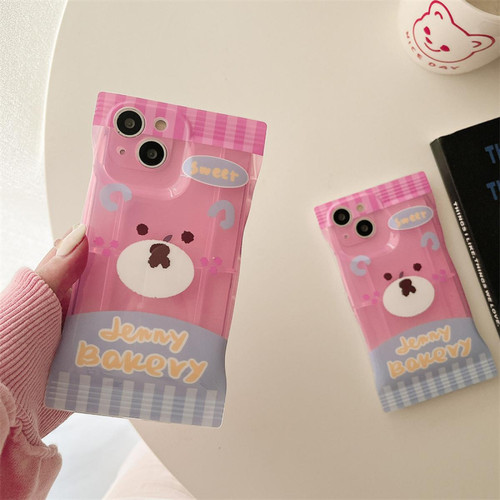 GUPBOO - Étui pour iPhone11 Mignon blush ours fille étui de téléphone portable bonbons créatif GUPBOO  - Coque, étui smartphone