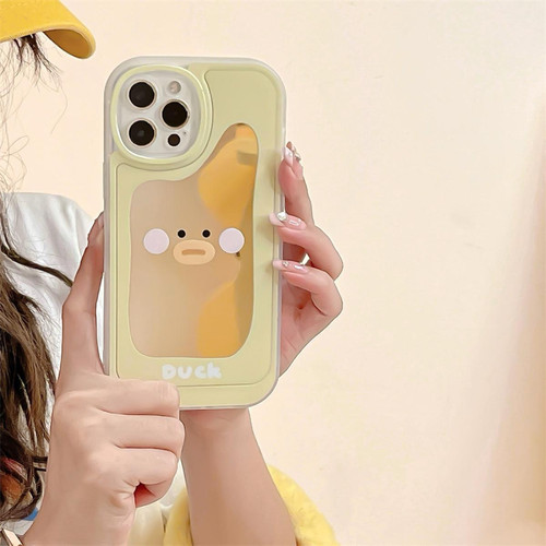 GUPBOO - Étui pour iPhone11 Mignon canard drôle coque de téléphone miroir femme GUPBOO - Coque, étui smartphone Silicone