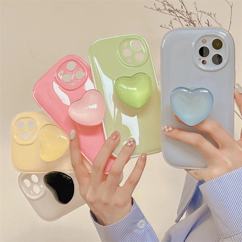 GUPBOO - Étui pour iPhone11 Simple Love Bracket Solid Color Phone Case Silicone GUPBOO  - Coque, étui smartphone