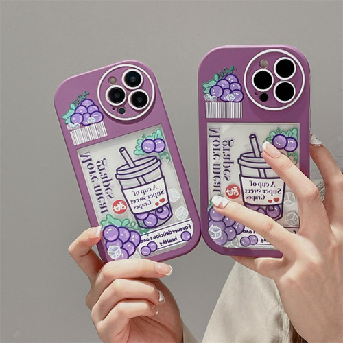 GUPBOO - Étui pour iPhone11 Étui de téléphone portable créatif de smoothie de raisin de boisson d'été GUPBOO  - Coque, étui smartphone