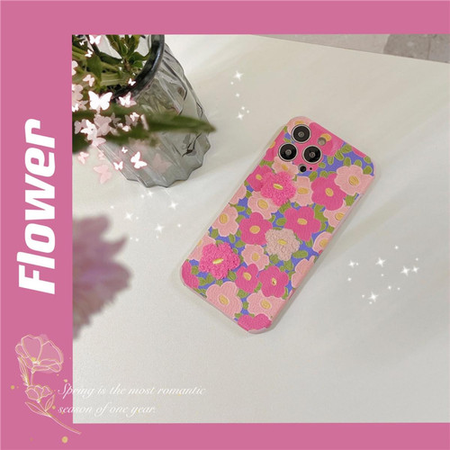 GUPBOO - Étui pour iPhone11ProMax Coque de téléphone à fleurs brodées en silicone de style coréen GUPBOO  - Coque iphone 5, 5S Accessoires et consommables