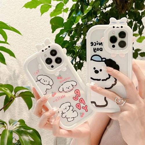 GUPBOO - Étui pour iPhone11ProMax Coque de téléphone portable mignonne de chiot de ligne de style coréen GUPBOO  - XGF