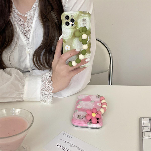 GUPBOO - Étui pour iPhone11ProMax Peinture à l'huile rose chaîne de boîtier de téléphone portable de style japonais et coréen GUPBOO  - Coque, étui smartphone