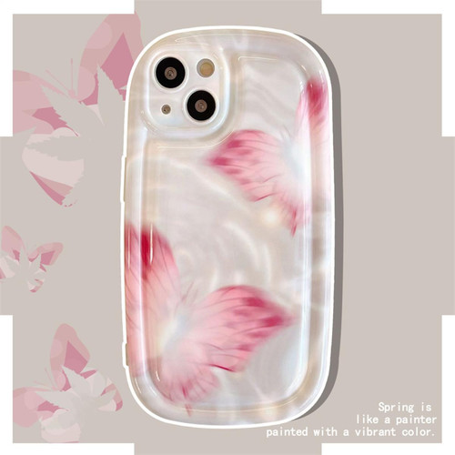 GUPBOO - Étui pour iPhone12 Chaîne de perles de coquille de téléphone de fille de papillon rose ondulé anti-chute GUPBOO  - Coque, étui smartphone