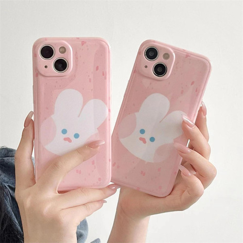 GUPBOO - Étui pour iPhone12 Coque en silicone pour téléphone Bunny Girl tachetée de fard à joues GUPBOO  - Coque, étui smartphone