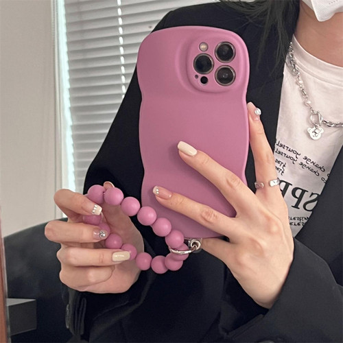 GUPBOO - Étui pour iPhone12 Créatif anti-chute de chaîne de perles de coquille de téléphone portable de niche violet pur simple GUPBOO  - Accessoire Smartphone