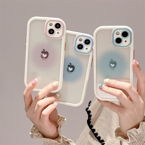GUPBOO - Étui pour iPhone12 Smudge cercle amour niche étui de téléphone portable en silicone GUPBOO  - Accessoire Smartphone