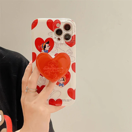 GUPBOO - Étui pour iPhone12 support d'amour plein écran pour femmes étui de téléphone portable de style coréen GUPBOO  - Accessoire Smartphone