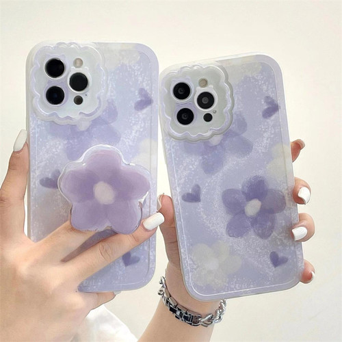 GUPBOO - Étui pour iPhone12 support de cas de téléphone portable de style coréen de fleur de peinture à l'huile des femmes GUPBOO  - XGF