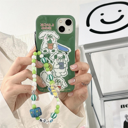 GUPBOO - Étui pour iPhone12Pro Chaîne de cas de téléphone portable de dessin animé de chiot en pot d'illustration japonaise et coréenne GUPBOO  - XGF