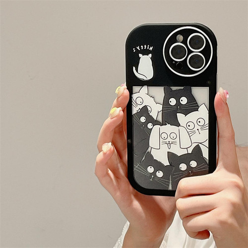 GUPBOO - Étui pour iPhone12Pro Coque de téléphone portable créative chat drôle plein écran en silicone GUPBOO  - Coque, étui smartphone
