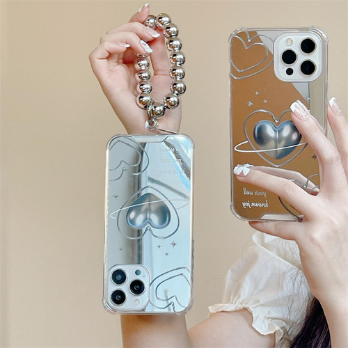 GUPBOO - Étui pour iPhone12Pro Galvanoplastie rotative amour premium étui de téléphone portable niche sentiment chaîne de perles pour les femmes GUPBOO  - Coque, étui smartphone