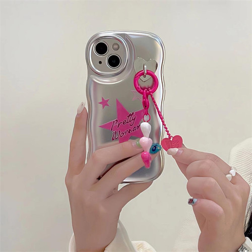 GUPBOO - Étui pour iPhone12Pro Personnalité fille poudre étoile cas de téléphone portable créatif amour anti-chute GUPBOO  - Accessoire Smartphone