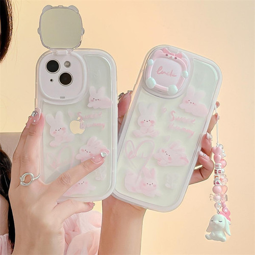 GUPBOO - Étui pour iPhone12ProMax Coque de téléphone fille lapin rose mignon miroir anti-chute GUPBOO  - Coque, étui smartphone