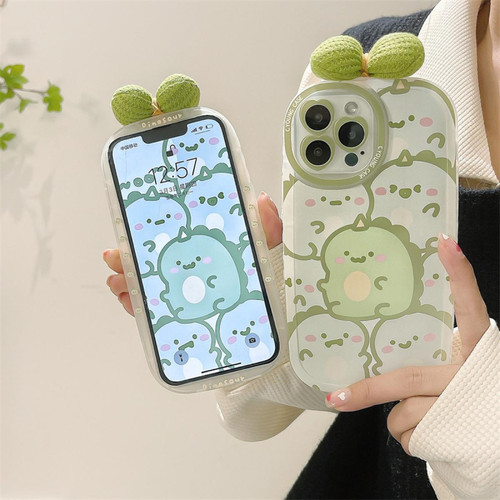 GUPBOO - Étui pour iPhone12ProMax Plein écran vert dinosaure mignon téléphone mobile étui transparent silicone femelle GUPBOO  - Accessoire Smartphone