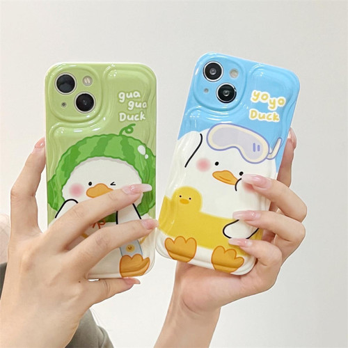 GUPBOO - Étui pour iPhone12ProMax Salute Lunettes de soleil Duck Cute Phone Case Drop Resistant GUPBOO  - XGF