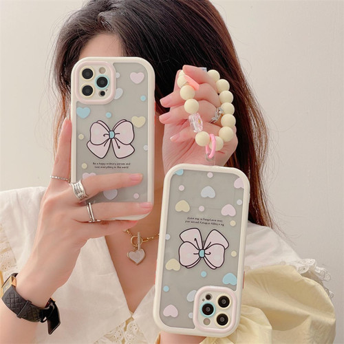 GUPBOO - Étui pour iPhone13 Chaîne de perles de coquille de téléphone portable de niche d'arc d'amour plein écran GUPBOO  - Coque, étui smartphone