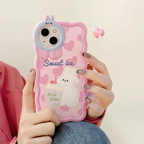 GUPBOO - Étui pour iPhone13 Cream Ice Cream Bunny Cute Phone Case Girl Soft GUPBOO - HTTN